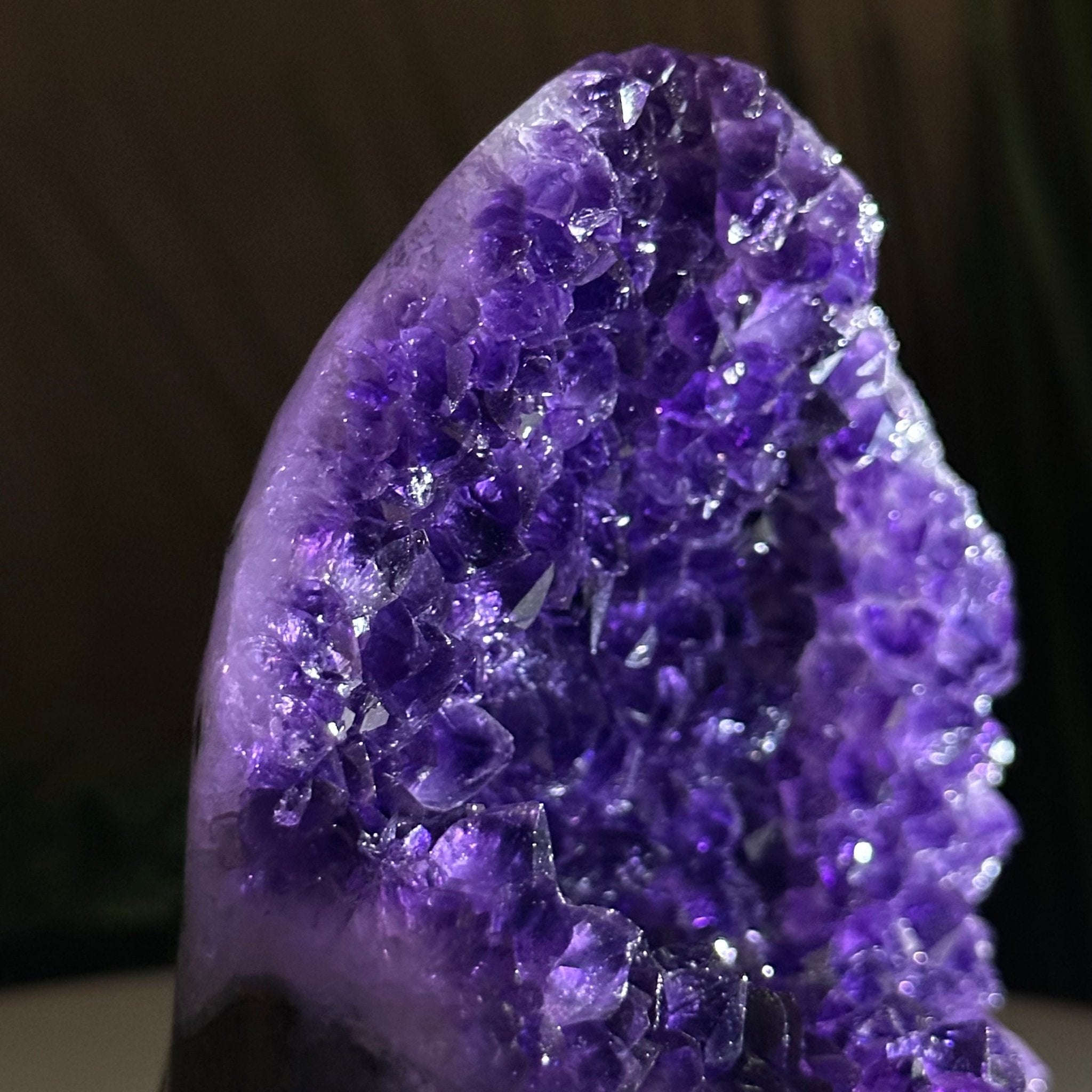 Small Extra Plus Quality Amethyst Cluster Flat Base, 5.9" Tall 5611 - 0926 - Brazil GemsBrazil GemsSmall Extra Plus Quality Amethyst Cluster Flat Base, 5.9" Tall 5611 - 0926Small Clusters with Flat Bases5611 - 0926