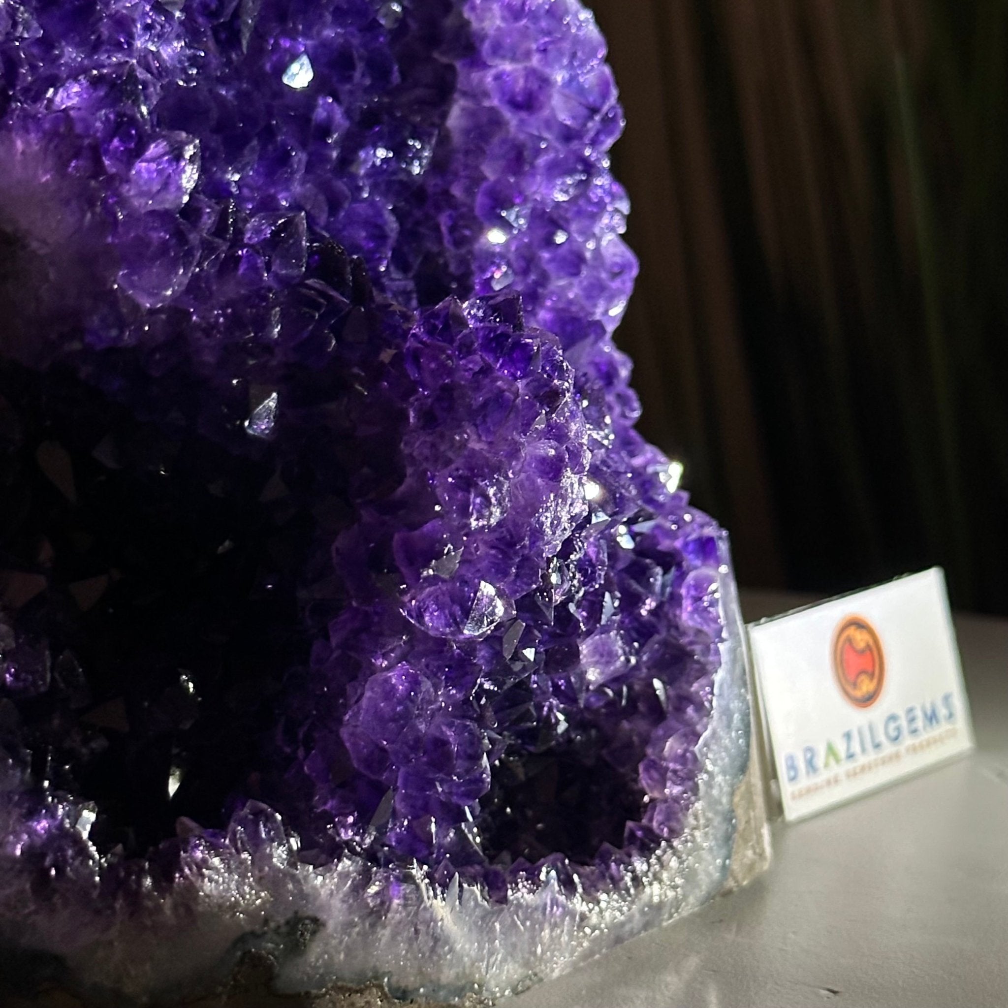 Small Extra Plus Quality Amethyst Cluster Flat Base, 5.9" Tall 5611 - 0926 - Brazil GemsBrazil GemsSmall Extra Plus Quality Amethyst Cluster Flat Base, 5.9" Tall 5611 - 0926Small Clusters with Flat Bases5611 - 0926