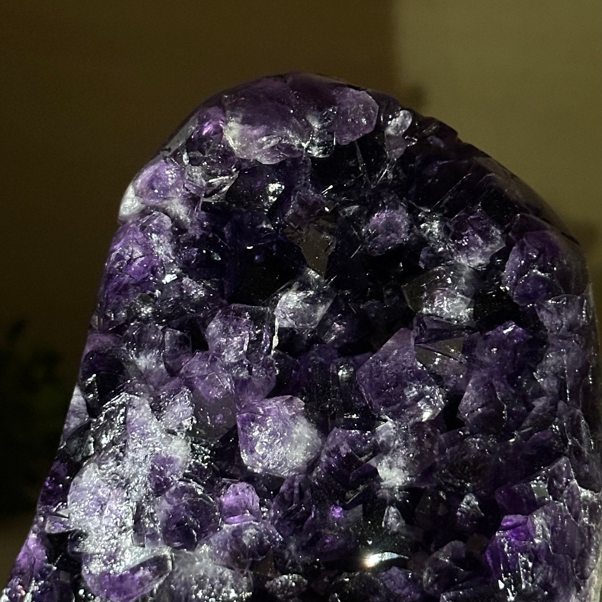 Small Extra Plus Quality Amethyst Cluster Flat Base, 6.3" Tall 5611 - 0928 - Brazil GemsBrazil GemsSmall Extra Plus Quality Amethyst Cluster Flat Base, 6.3" Tall 5611 - 0928Small Clusters with Flat Bases5611 - 0928