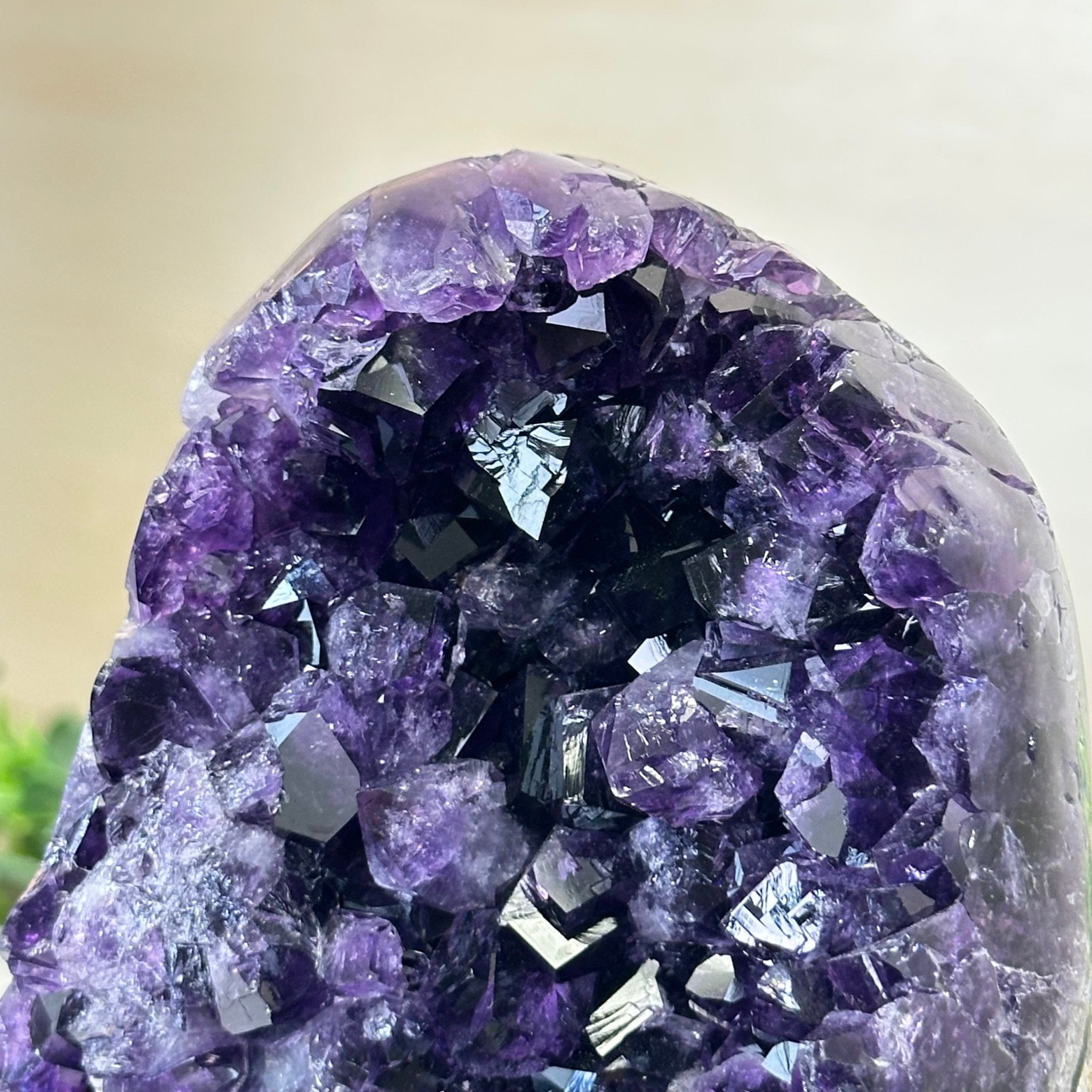 Small Extra Plus Quality Amethyst Cluster Flat Base, 6.3" Tall 5611 - 0928 - Brazil GemsBrazil GemsSmall Extra Plus Quality Amethyst Cluster Flat Base, 6.3" Tall 5611 - 0928Small Clusters with Flat Bases5611 - 0928