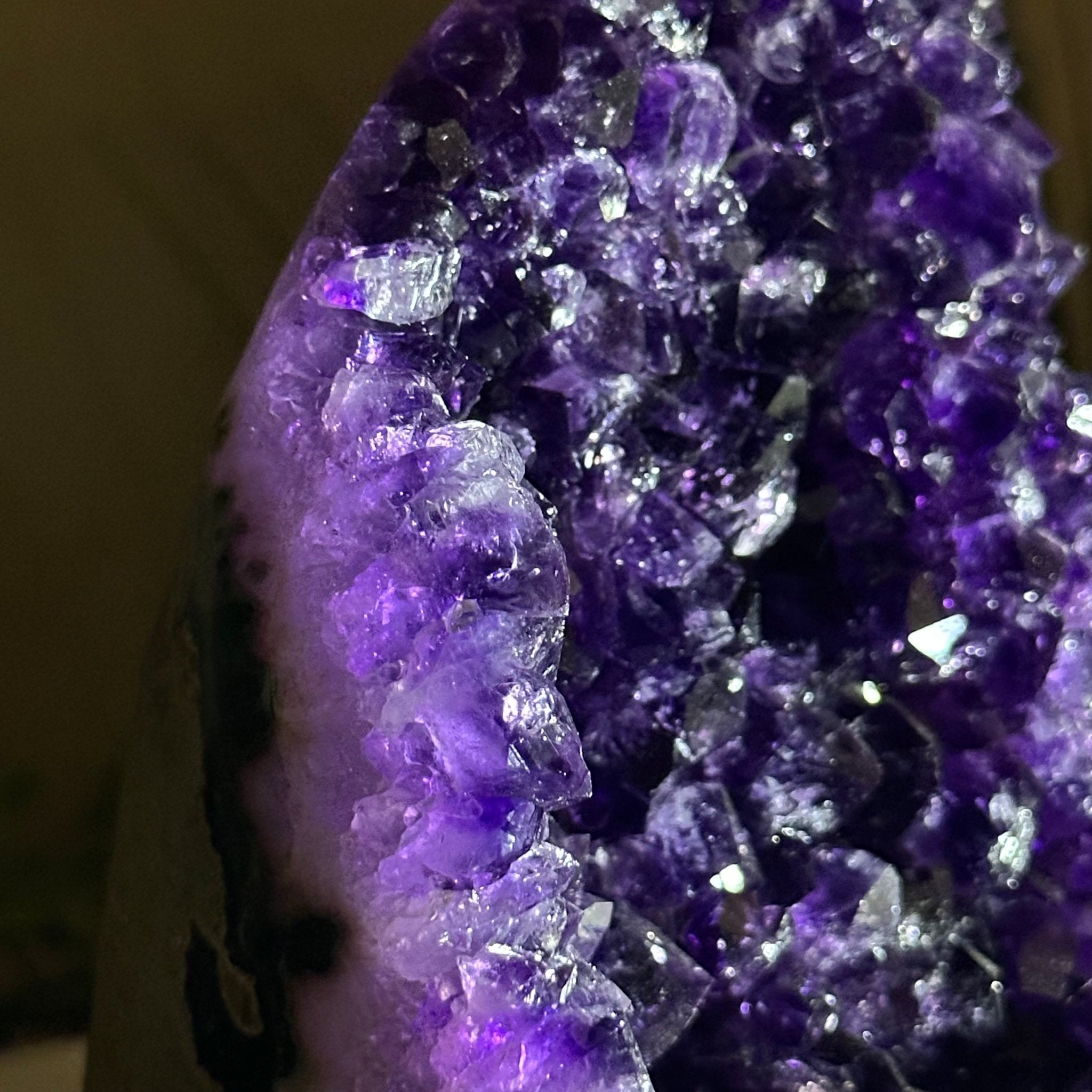 Small Extra Plus Quality Amethyst Cluster Flat Base , 6.9" Tall 5611 - 0929 - Brazil GemsBrazil GemsSmall Extra Plus Quality Amethyst Cluster Flat Base , 6.9" Tall 5611 - 0929Small Clusters with Flat Bases5611 - 0929