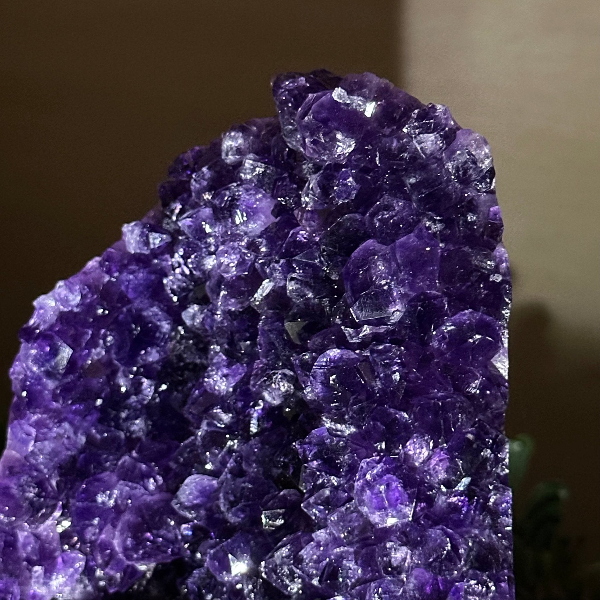 Small Extra Plus Quality Amethyst Cluster Flat Base , 6.9" Tall 5611 - 0929 - Brazil GemsBrazil GemsSmall Extra Plus Quality Amethyst Cluster Flat Base , 6.9" Tall 5611 - 0929Small Clusters with Flat Bases5611 - 0929