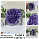 Small Extra Plus Quality Amethyst Crystal Cluster w/ flat base, Various Options #5611 - Brazil GemsBrazil GemsSmall Extra Plus Quality Amethyst Crystal Cluster w/ flat base, Various Options #5611Small Clusters with Flat Bases5611 - 0849