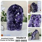 Small Extra Plus Quality Amethyst Crystal Cluster w/ flat base, Various Options #5611 - Brazil GemsBrazil GemsSmall Extra Plus Quality Amethyst Crystal Cluster w/ flat base, Various Options #5611Small Clusters with Flat Bases5611 - 0855