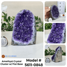 Small Extra Plus Quality Amethyst Crystal Cluster w/ flat base, Various Options #5611 - Brazil GemsBrazil GemsSmall Extra Plus Quality Amethyst Crystal Cluster w/ flat base, Various Options #5611Small Clusters with Flat Bases5611 - 0848