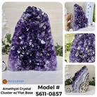 Small Extra Plus Quality Amethyst Crystal Cluster w/ flat base, Various Options #5611 - Brazil GemsBrazil GemsSmall Extra Plus Quality Amethyst Crystal Cluster w/ flat base, Various Options #5611Small Clusters with Flat Bases5611 - 0857