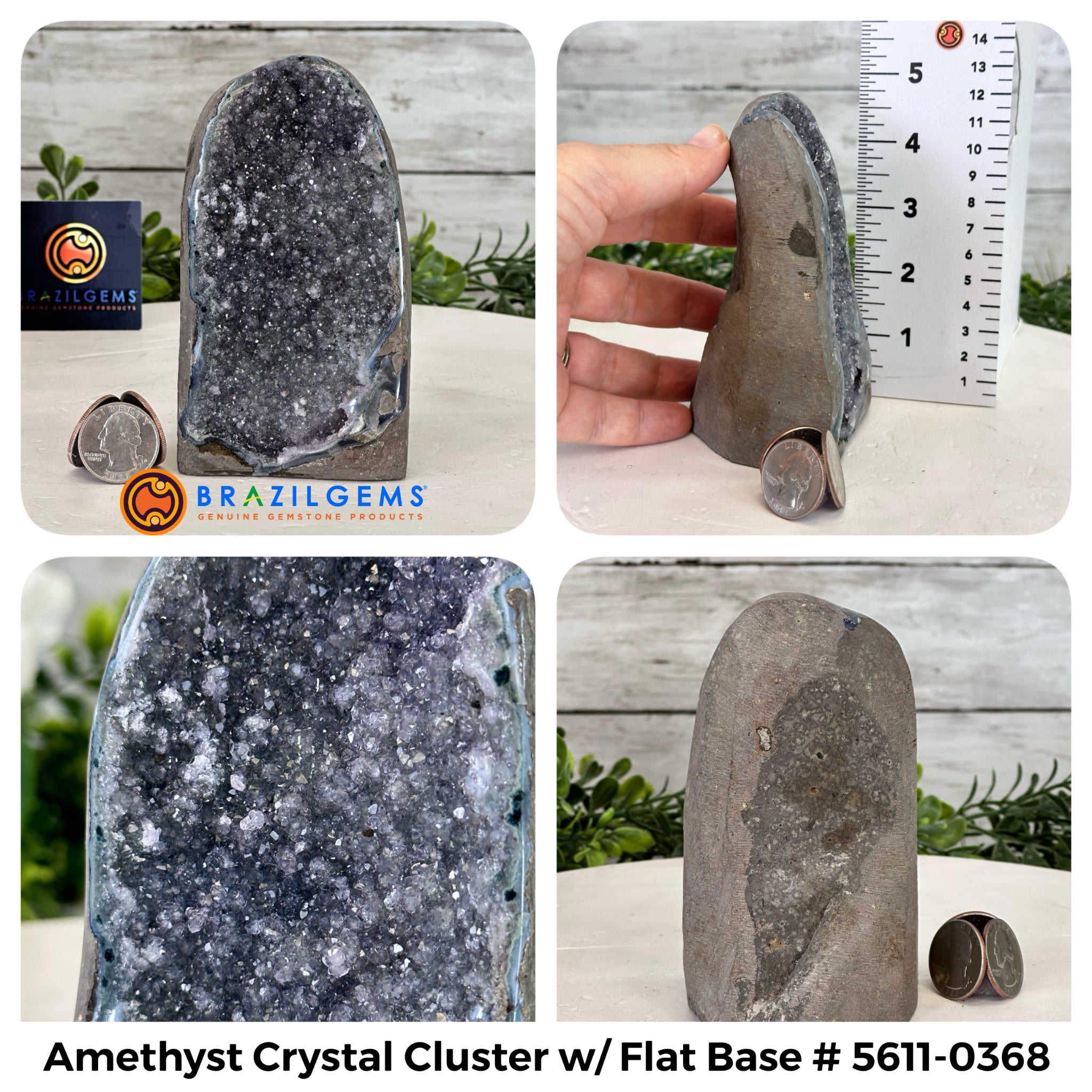 Small Extra Quality Amethyst Crystal Cluster w/ flat base, Various Options #5611EQ - Brazil GemsBrazil GemsSmall Extra Quality Amethyst Crystal Cluster w/ flat base, Various Options #5611EQSmall Clusters with Flat Bases5611-0368