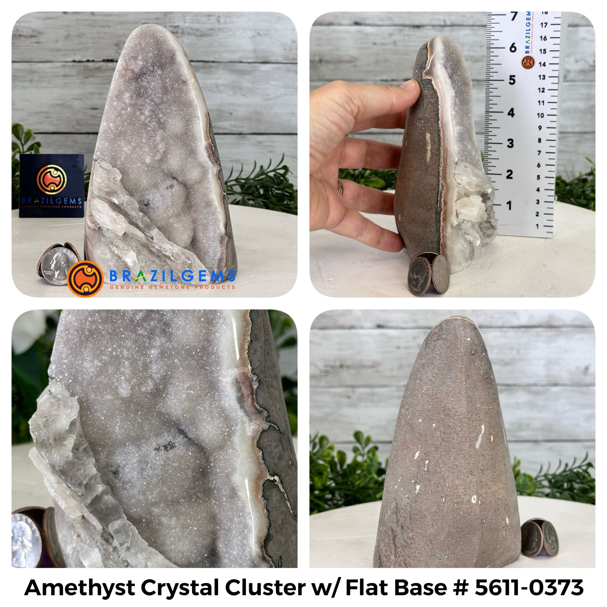 Small Extra Quality Amethyst Crystal Cluster w/ flat base, Various Options #5611EQ - Brazil GemsBrazil GemsSmall Extra Quality Amethyst Crystal Cluster w/ flat base, Various Options #5611EQSmall Clusters with Flat Bases5611-0373