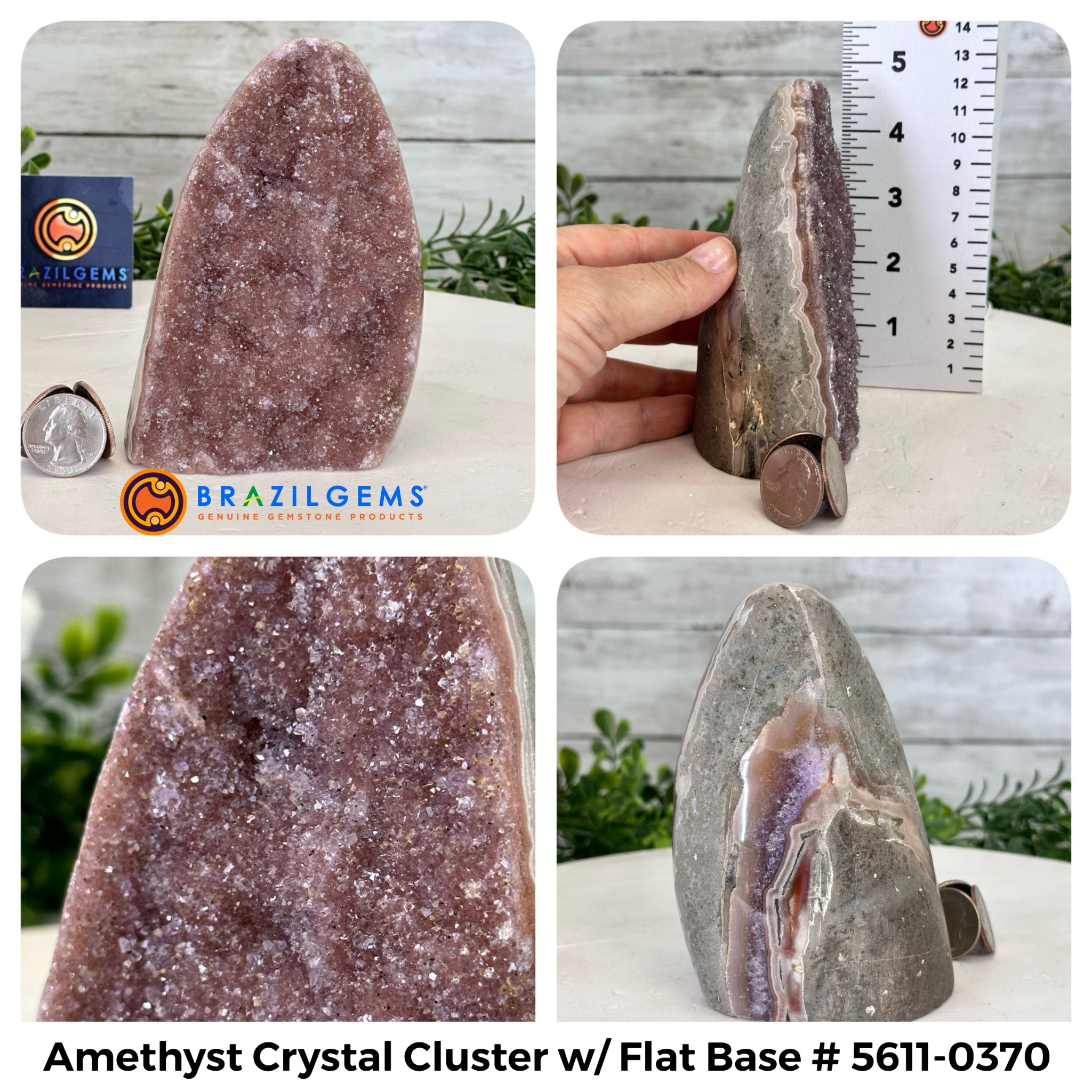 Small Extra Quality Amethyst Crystal Cluster w/ flat base, Various Options #5611EQ - Brazil GemsBrazil GemsSmall Extra Quality Amethyst Crystal Cluster w/ flat base, Various Options #5611EQSmall Clusters with Flat Bases5611-0370