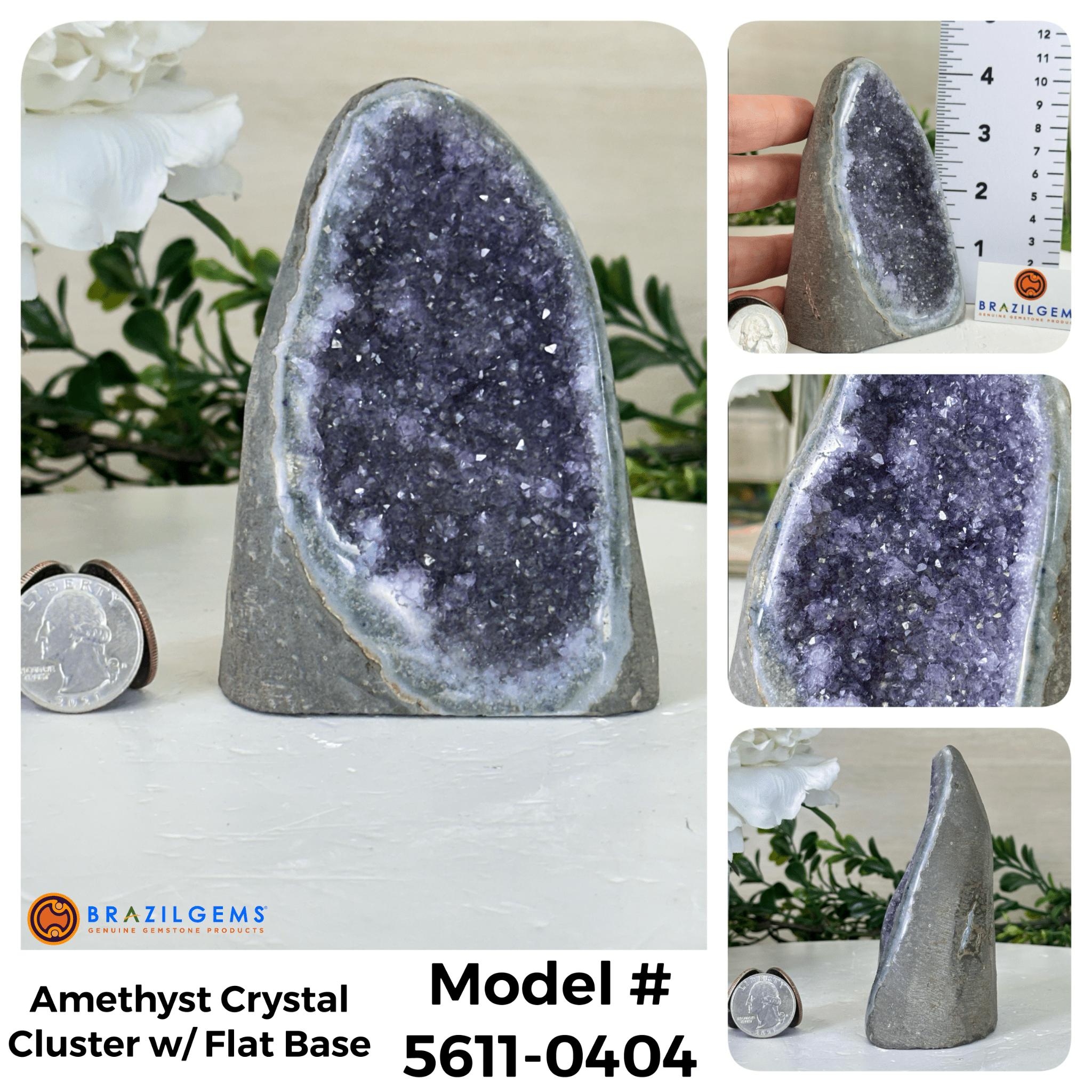 Small Extra Quality Amethyst Crystal Cluster w/ flat base, Various Options #5611EQ - Brazil GemsBrazil GemsSmall Extra Quality Amethyst Crystal Cluster w/ flat base, Various Options #5611EQSmall Clusters with Flat Bases5611 - 0404