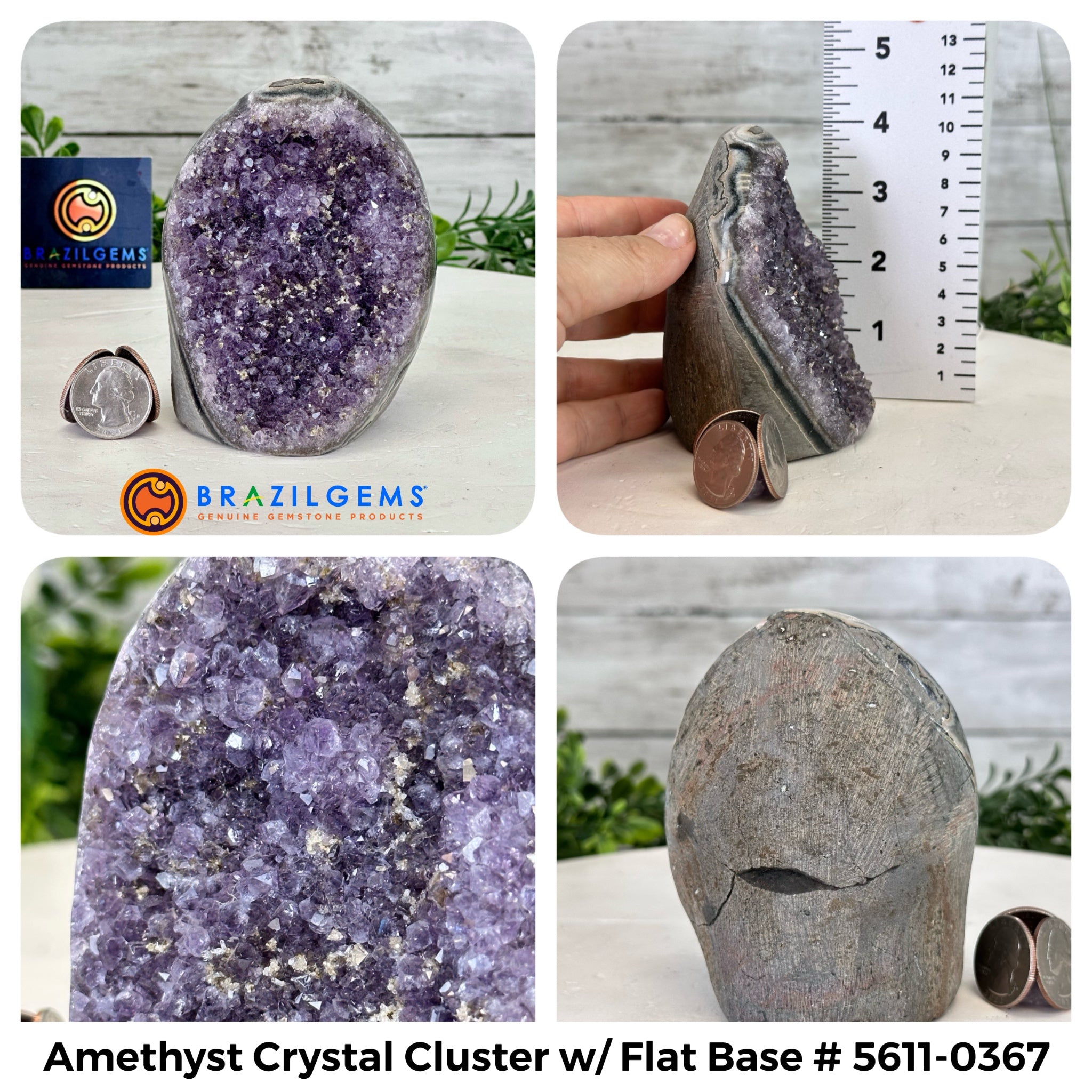 Small Extra Quality Amethyst Crystal Cluster w/ flat base, Various Options #5611EQ - Brazil GemsBrazil GemsSmall Extra Quality Amethyst Crystal Cluster w/ flat base, Various Options #5611EQSmall Clusters with Flat Bases5611-0367