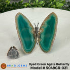 Small Green Agate "Butterfly Wings", ~ 4" Length #5049GR - Brazil GemsBrazil GemsSmall Green Agate "Butterfly Wings", ~ 4" Length #5049GRAgate Butterfly Wings5049GR-021