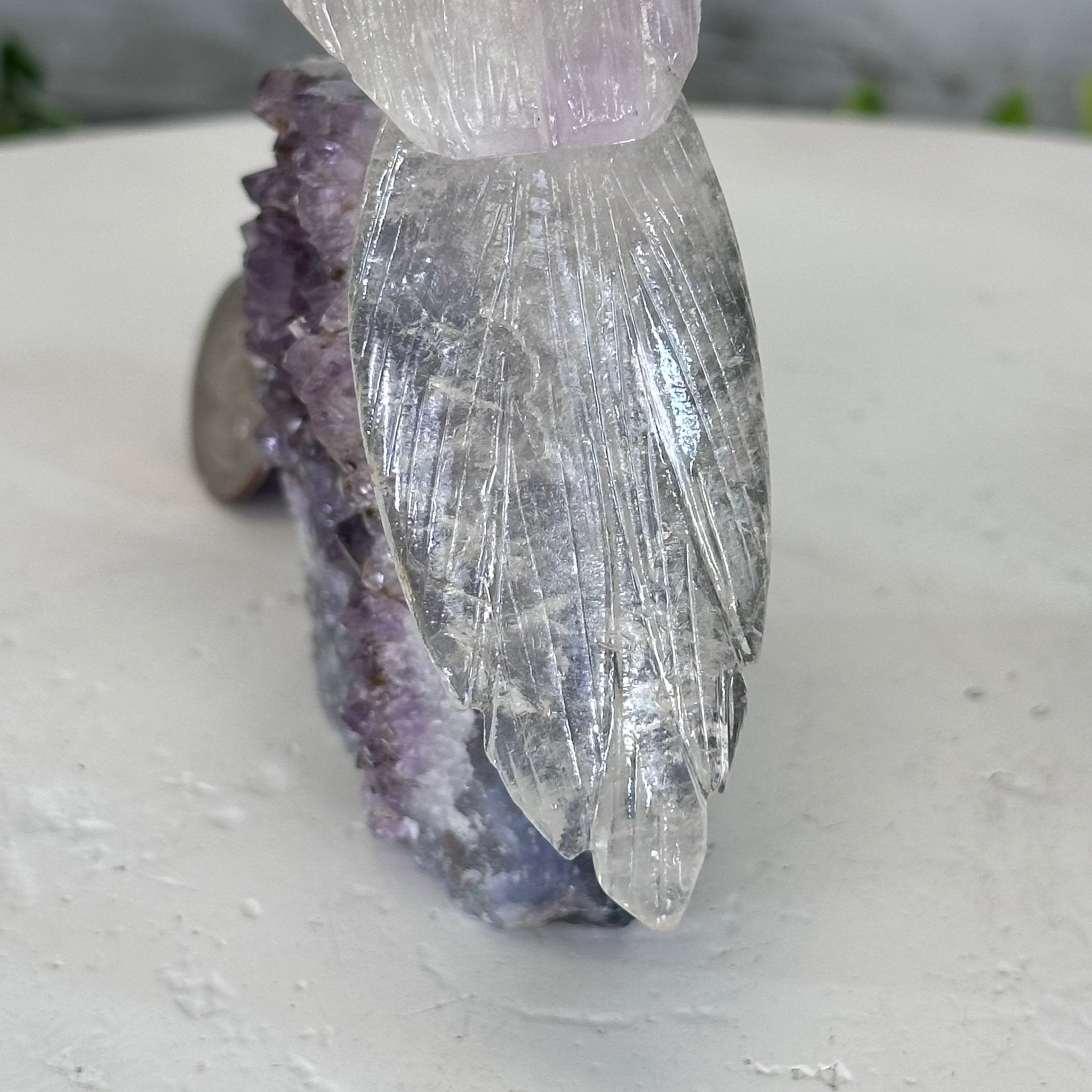 Small Hand - Carved Amethyst Parrot on an Amethyst Base #3002 - AMPAM - 023 - Brazil GemsBrazil GemsSmall Hand - Carved Amethyst Parrot on an Amethyst Base #3002 - AMPAM - 023Crystal Birds3002 - AMPAM - 023