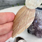 Small Hand - Carved Clear Quartz Parrot on an Amethyst Base, #3002 - CQPAM - 024 - Brazil GemsBrazil GemsSmall Hand - Carved Clear Quartz Parrot on an Amethyst Base, #3002 - CQPAM - 024Crystal Birds3002 - CQPAM - 024