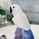 Small Hand - Carved Rose Quartz Parrot on an Amethyst Base #3002 - RQPAM - 028 - Brazil GemsBrazil GemsSmall Hand - Carved Rose Quartz Parrot on an Amethyst Base #3002 - RQPAM - 028Crystal Birds3002 - RQPAM - 028