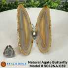 Small Natural Brazilian Agate "Butterfly Wings", ~4" Length #5049NA - Brazil GemsBrazil GemsSmall Natural Brazilian Agate "Butterfly Wings", ~4" Length #5049NAAgate Butterfly Wings5049NA-039