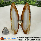 Small Natural Brazilian Agate "Butterfly Wings", ~4" Length #5049NA - Brazil GemsBrazil GemsSmall Natural Brazilian Agate "Butterfly Wings", ~4" Length #5049NAAgate Butterfly Wings5049NA-051