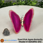Small Pink Agate "Butterfly Wings", ~4" Length #5049PA - Brazil GemsBrazil GemsSmall Pink Agate "Butterfly Wings", ~4" Length #5049PAAgate Butterfly Wings5049PA-013