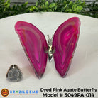 Small Pink Agate "Butterfly Wings", ~4" Length #5049PA - Brazil GemsBrazil GemsSmall Pink Agate "Butterfly Wings", ~4" Length #5049PAAgate Butterfly Wings5049PA-014