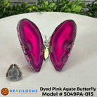 Small Pink Agate "Butterfly Wings", ~4" Length #5049PA - Brazil GemsBrazil GemsSmall Pink Agate "Butterfly Wings", ~4" Length #5049PAAgate Butterfly Wings5049PA-015