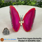 Small Pink Agate "Butterfly Wings", ~4" Length #5049PA - Brazil GemsBrazil GemsSmall Pink Agate "Butterfly Wings", ~4" Length #5049PAAgate Butterfly Wings5049PA-024