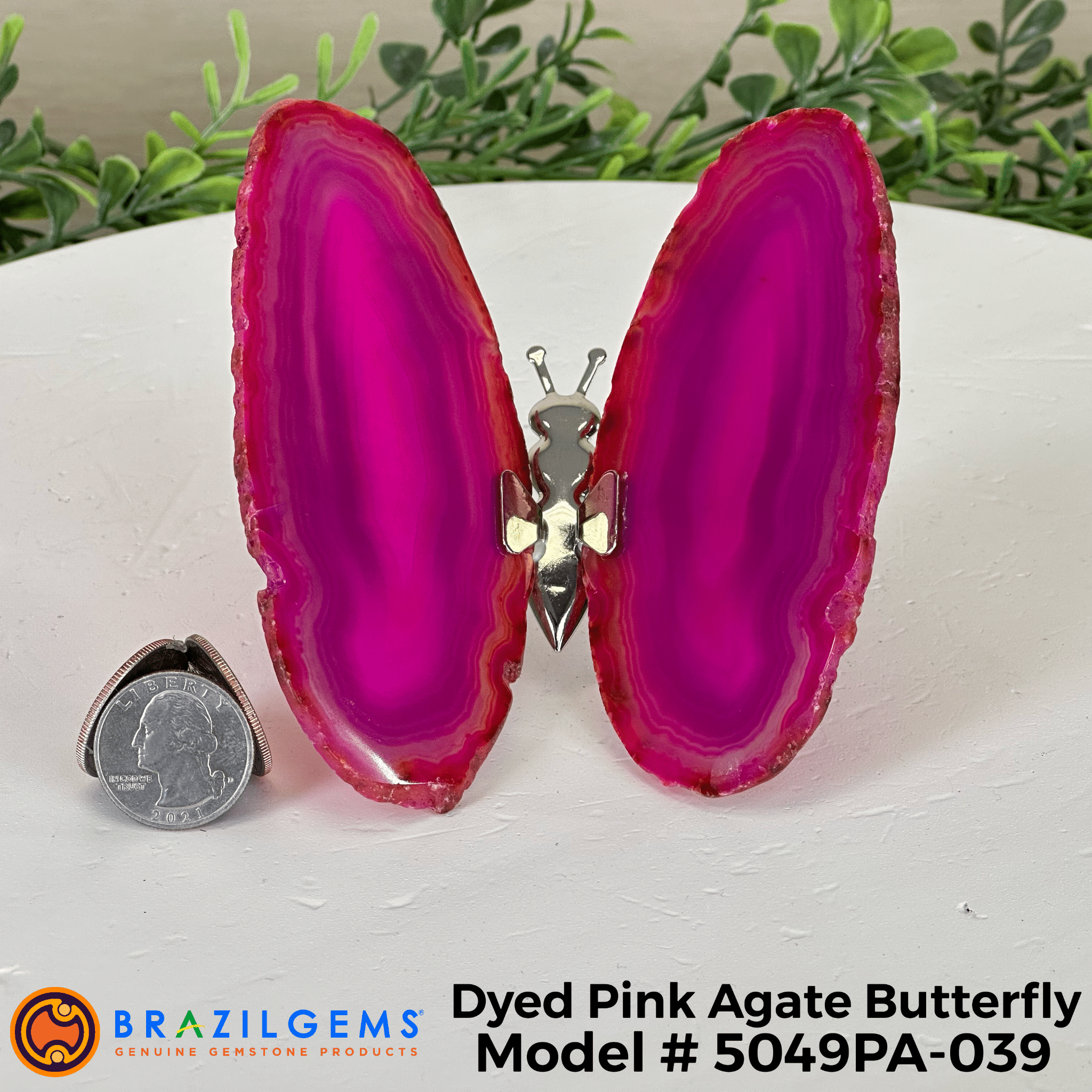 Small Pink Agate "Butterfly Wings", ~4" Length #5049PA - Brazil GemsBrazil GemsSmall Pink Agate "Butterfly Wings", ~4" Length #5049PAAgate Butterfly Wings5049PA - 026