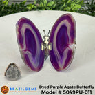 Small Purple Agate "Butterfly Wings", ~4" Length #5049PU - Brazil GemsBrazil GemsSmall Purple Agate "Butterfly Wings", ~4" Length #5049PUAgate Butterfly Wings5049PU-011