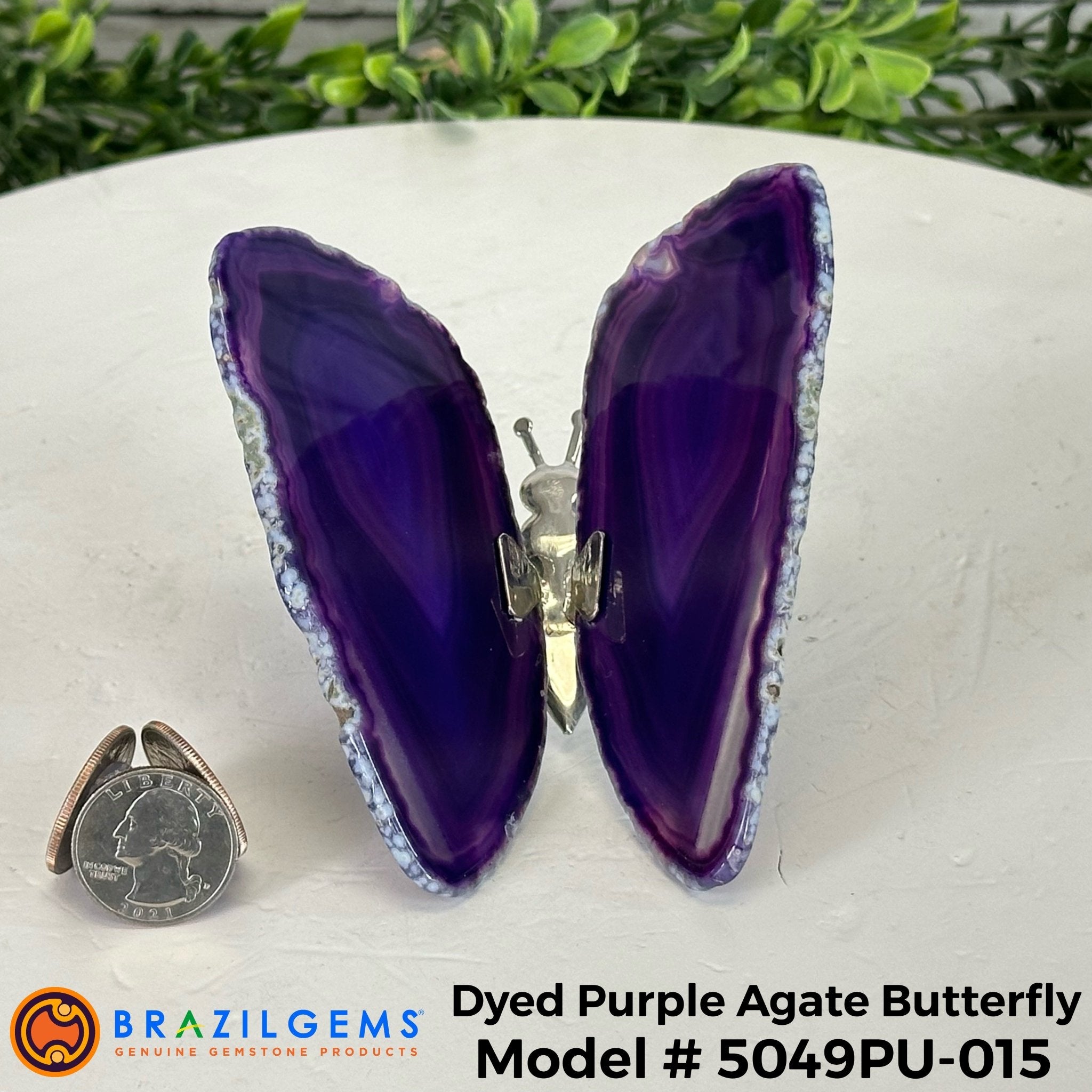 Small Purple Agate "Butterfly Wings", ~4" Length #5049PU - Brazil GemsBrazil GemsSmall Purple Agate "Butterfly Wings", ~4" Length #5049PUAgate Butterfly Wings5049PU-015