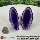 Small Purple Agate "Butterfly Wings", ~4" Length #5049PU - Brazil GemsBrazil GemsSmall Purple Agate "Butterfly Wings", ~4" Length #5049PUAgate Butterfly Wings5049PU-020