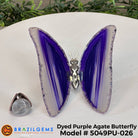 Small Purple Agate "Butterfly Wings", ~4" Length #5049PU - Brazil GemsBrazil GemsSmall Purple Agate "Butterfly Wings", ~4" Length #5049PUAgate Butterfly Wings5049PU - 026