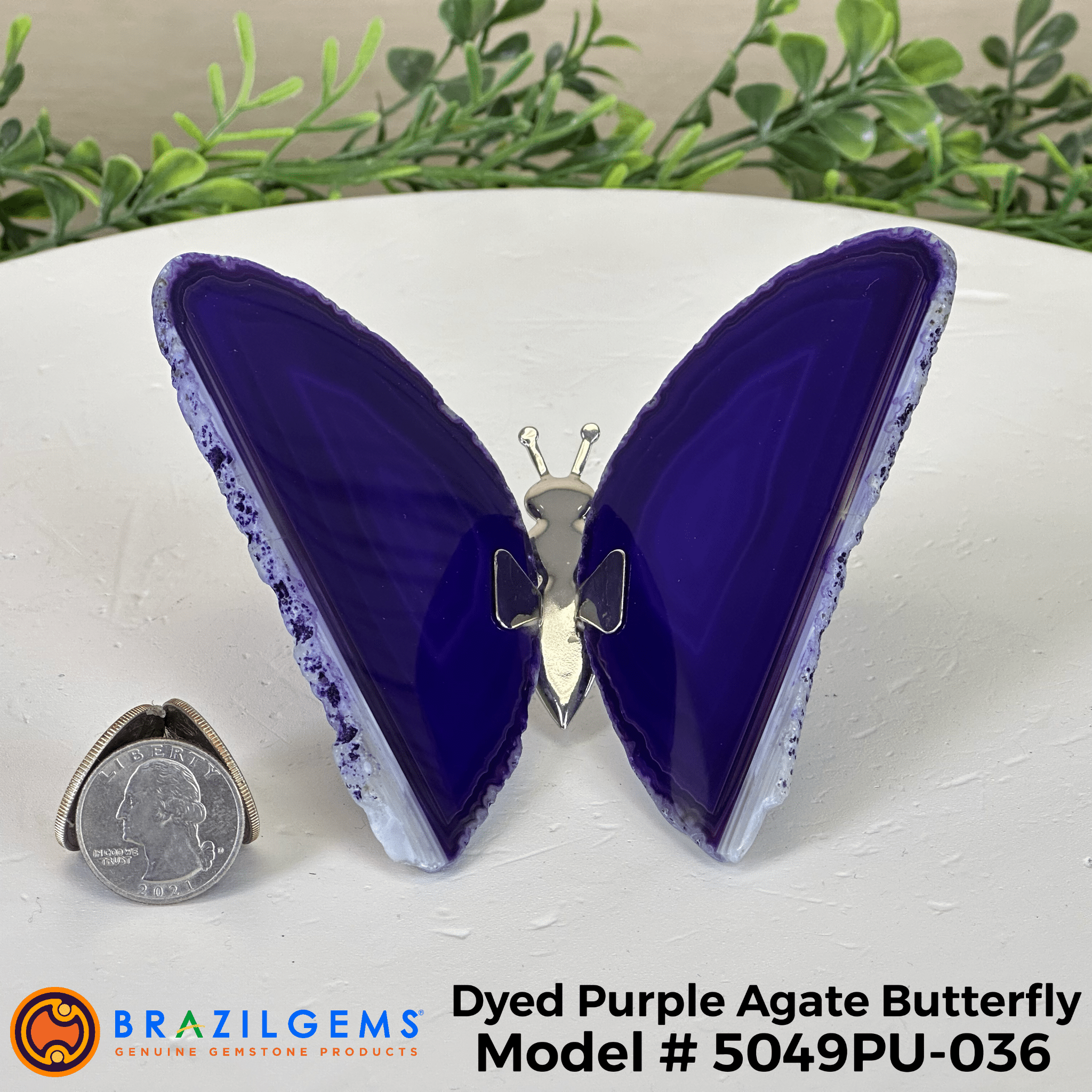 Small Purple Agate "Butterfly Wings", ~4" Length #5049PU - Brazil GemsBrazil GemsSmall Purple Agate "Butterfly Wings", ~4" Length #5049PUAgate Butterfly Wings5049PU - 036