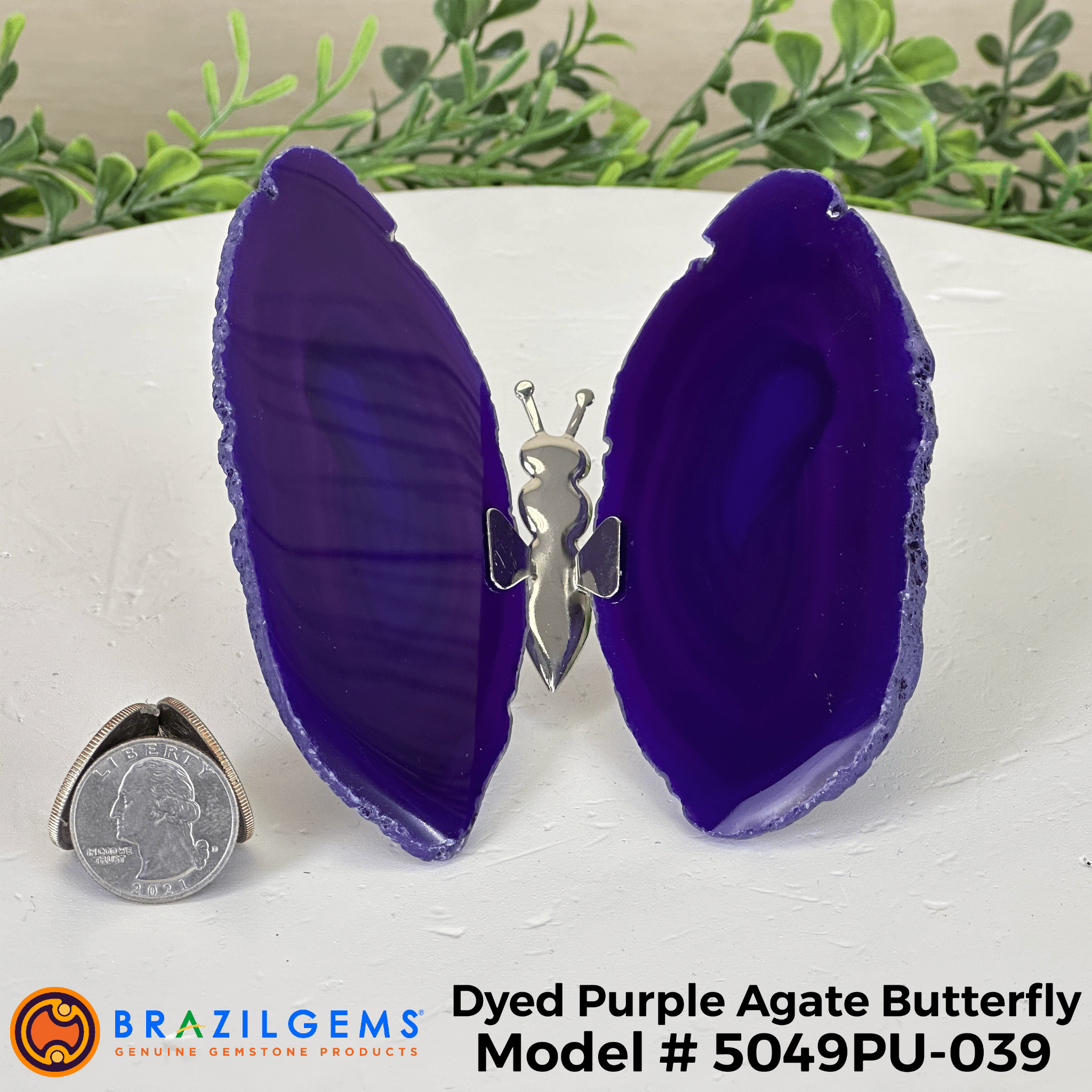 Small Purple Agate "Butterfly Wings", ~4" Length #5049PU - Brazil GemsBrazil GemsSmall Purple Agate "Butterfly Wings", ~4" Length #5049PUAgate Butterfly Wings5049PU - 039