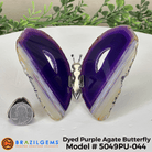 Small Purple Agate "Butterfly Wings", ~4" Length #5049PU - Brazil GemsBrazil GemsSmall Purple Agate "Butterfly Wings", ~4" Length #5049PUAgate Butterfly Wings5049PU - 044