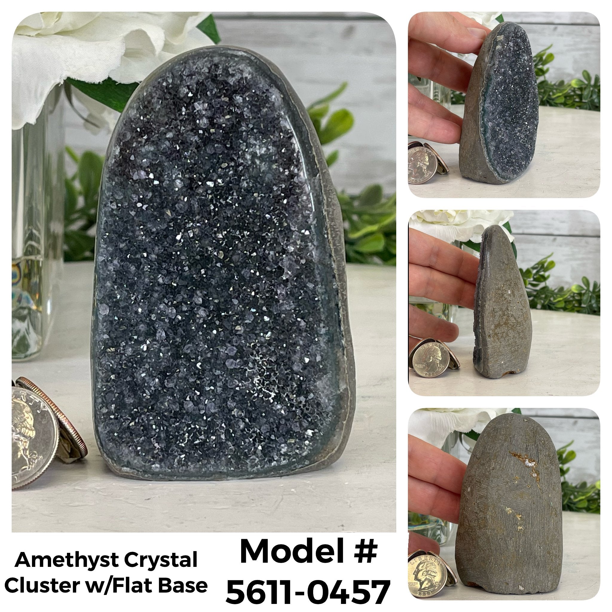 Small Super Quality Amethyst Crystal Cluster w/ flat base, Various Options #5611SQ - Brazil GemsBrazil GemsSmall Super Quality Amethyst Crystal Cluster w/ flat base, Various Options #5611SQSmall Clusters with Flat Bases5611-0457