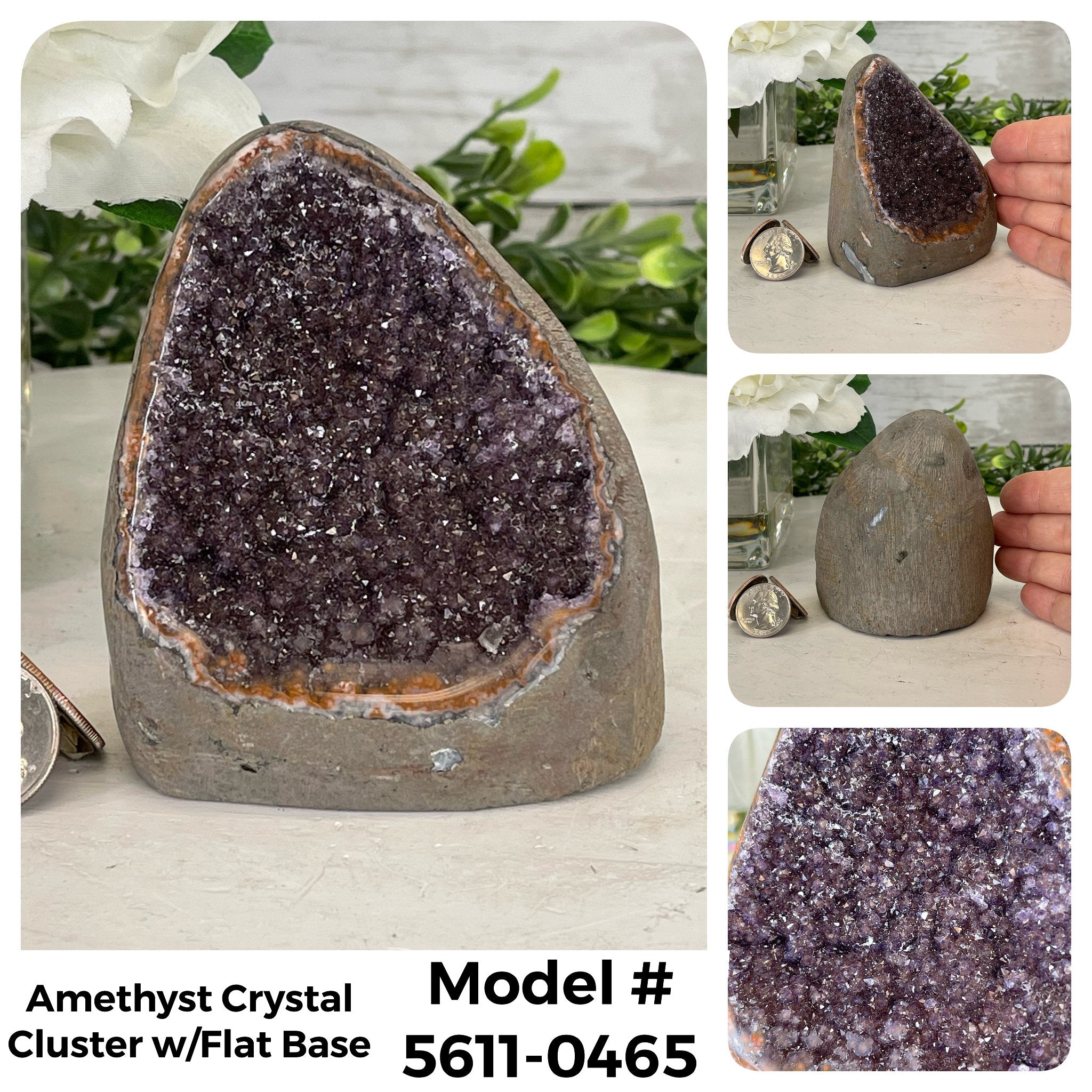 Small Super Quality Amethyst Crystal Cluster w/ flat base, Various Options #5611SQ - Brazil GemsBrazil GemsSmall Super Quality Amethyst Crystal Cluster w/ flat base, Various Options #5611SQSmall Clusters with Flat Bases5611-0465