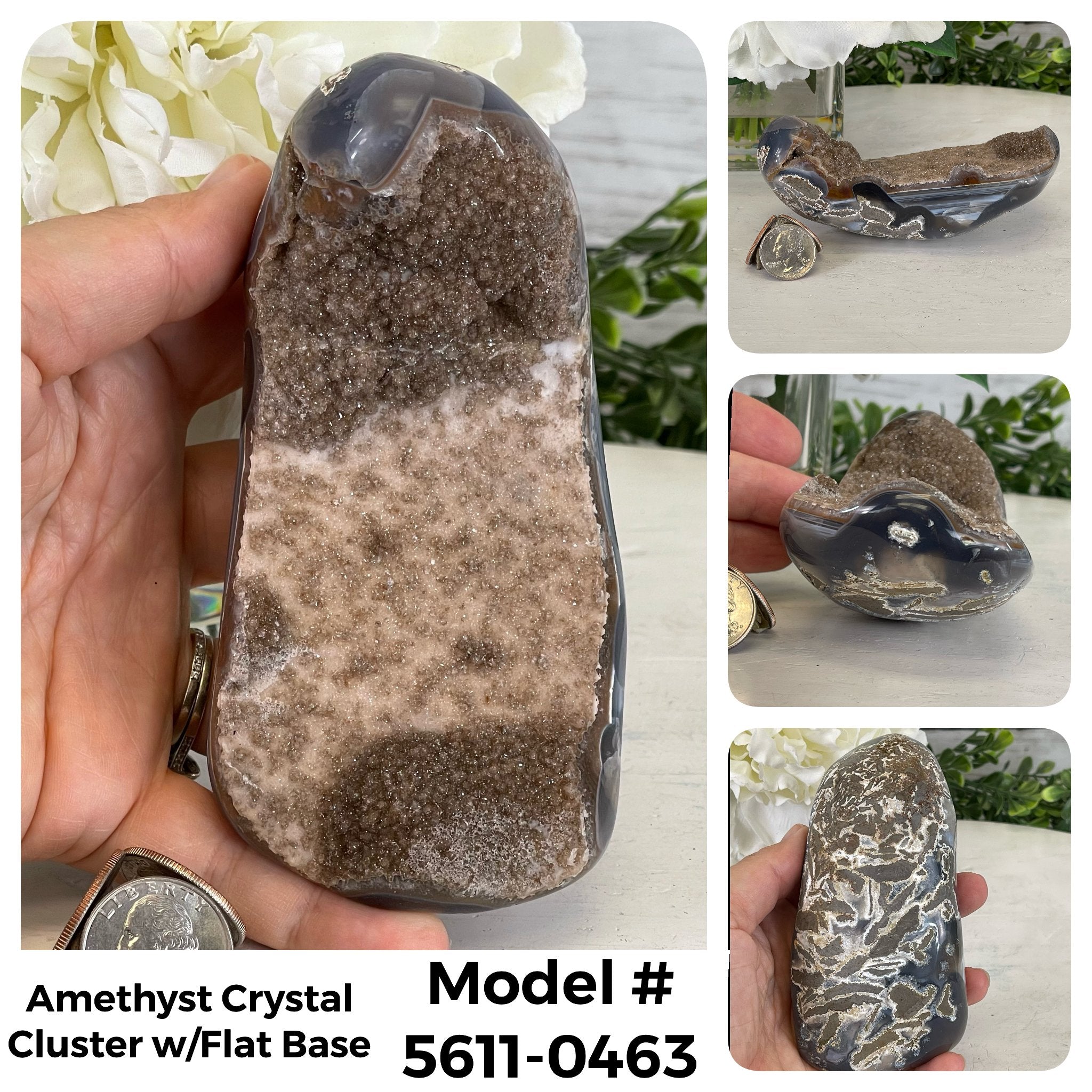 Small Super Quality Amethyst Crystal Cluster w/ flat base, Various Options #5611SQ - Brazil GemsBrazil GemsSmall Super Quality Amethyst Crystal Cluster w/ flat base, Various Options #5611SQSmall Clusters with Flat Bases5611-0463