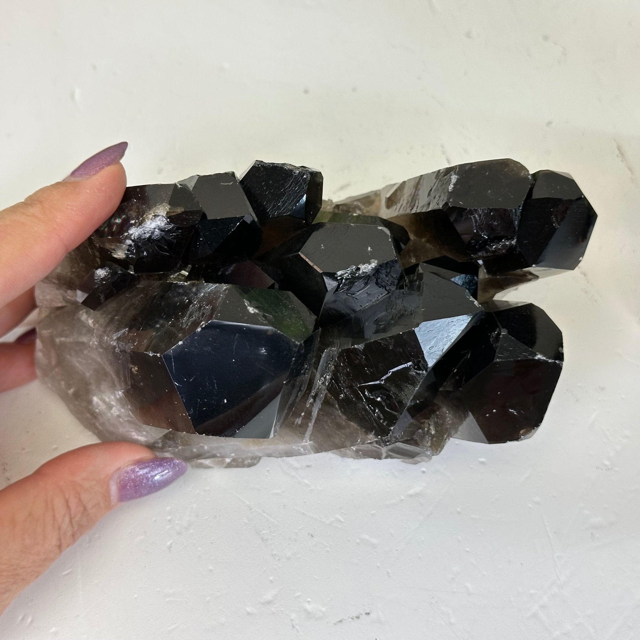 Smoky Quartz Crystal Cluster 2.3 lbs & 3.3" Tall #5702 - 0003 - Brazil GemsBrazil GemsSmoky Quartz Crystal Cluster 2.3 lbs & 3.3" Tall #5702 - 0003Clusters With Natural Bases5702 - 0003