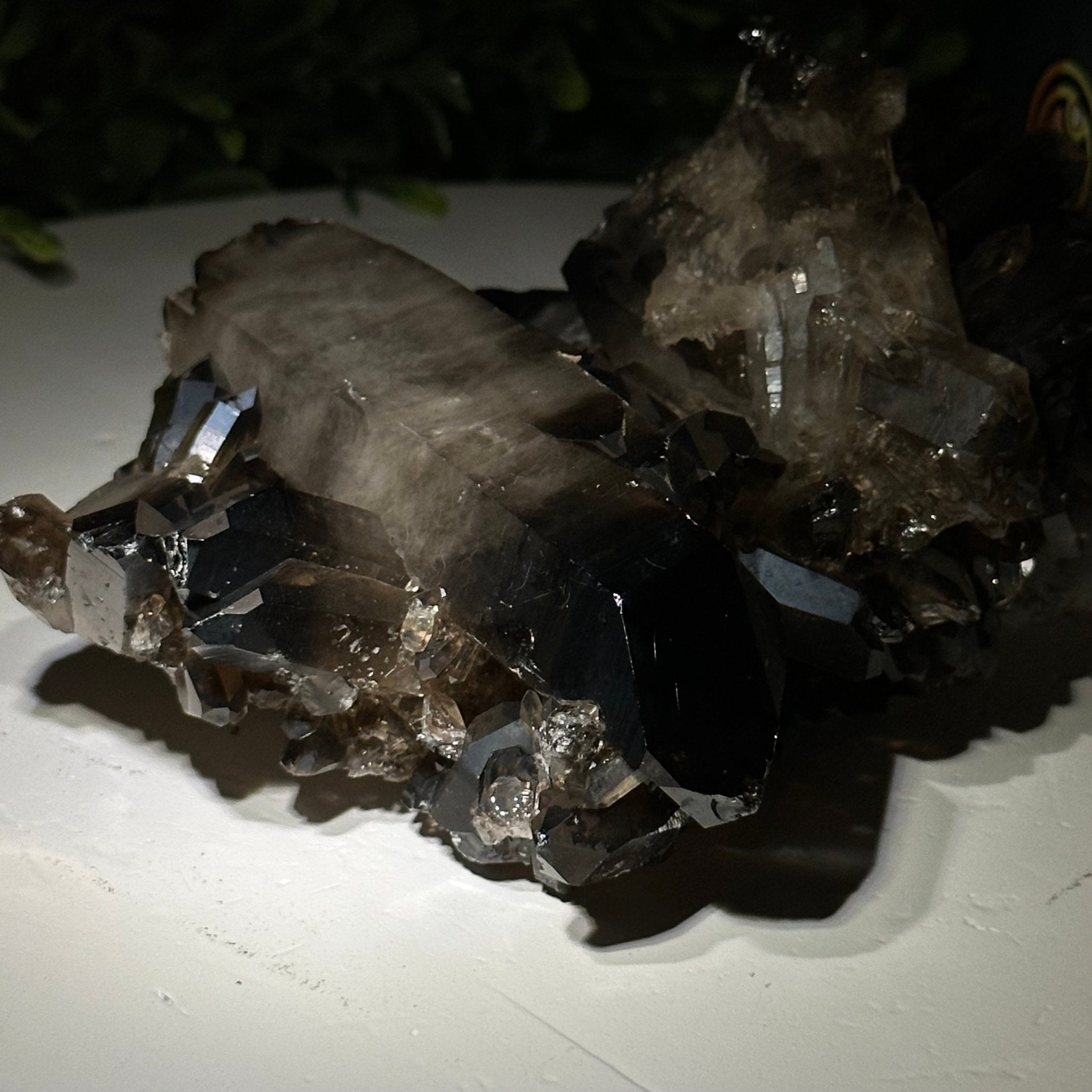 Smoky Quartz Crystal Cluster 2.3 lbs & 3.4" Tall #5702 - 0002 - Brazil GemsBrazil GemsSmoky Quartz Crystal Cluster 2.3 lbs & 3.4" Tall #5702 - 0002Clusters With Natural Bases5702 - 0002