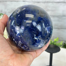 Sodalite Quartz Sphere on a Metal Stand, 3.4 lbs & 7.5" Tall #5633 - 0011 - Brazil GemsBrazil GemsSodalite Quartz Sphere on a Metal Stand, 3.4 lbs & 7.5" Tall #5633 - 0011Spheres5633 - 0011