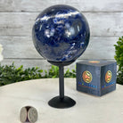 Sodalite Quartz Sphere on a Metal Stand, 3.4 lbs & 7.5" Tall #5633 - 0011 - Brazil GemsBrazil GemsSodalite Quartz Sphere on a Metal Stand, 3.4 lbs & 7.5" Tall #5633 - 0011Spheres5633 - 0011