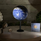 Sodalite Quartz Sphere on a Metal Stand, 3.7 lbs & 7.6" Tall #5633 - 0012 - Brazil GemsBrazil GemsSodalite Quartz Sphere on a Metal Stand, 3.7 lbs & 7.6" Tall #5633 - 0012Spheres5633 - 0012