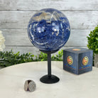 Sodalite Quartz Sphere on a Metal Stand, 3.7 lbs & 7.6" Tall #5633 - 0012 - Brazil GemsBrazil GemsSodalite Quartz Sphere on a Metal Stand, 3.7 lbs & 7.6" Tall #5633 - 0012Spheres5633 - 0012