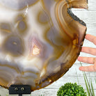 Special Large Natural Brazilian Agate Slice on a Metal Stand, 28.5" Tall #5056-0044 - Brazil GemsBrazil GemsSpecial Large Natural Brazilian Agate Slice on a Metal Stand, 28.5" Tall #5056-0044Slices on Fixed Bases5056-0044