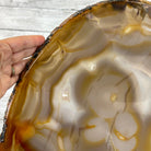 Special Large Natural Brazilian Agate Slice on a Metal Stand, 29.1" Tall #5056-0043 - Brazil GemsBrazil GemsSpecial Large Natural Brazilian Agate Slice on a Metal Stand, 29.1" Tall #5056-0043Slices on Fixed Bases5056-0043