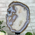 Special Large Natural Brazilian Agate slice on metal base, 26.9" Tall #5056-0042 - Brazil GemsBrazil GemsSpecial Large Natural Brazilian Agate slice on metal base, 26.9" Tall #5056-0042Slices on Fixed Bases5056-0042