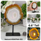 Special Smaller Natural Brazilian Agate Slices on Metal Stands Model #5067 by Brazil Gems - Brazil GemsBrazil GemsSpecial Smaller Natural Brazilian Agate Slices on Metal Stands Model #5067 by Brazil GemsSlices on Fixed Bases5067NA-012