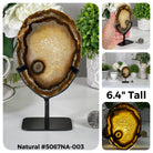 Special Smaller Natural Brazilian Agate Slices on Metal Stands Model #5067 by Brazil Gems - Brazil GemsBrazil GemsSpecial Smaller Natural Brazilian Agate Slices on Metal Stands Model #5067 by Brazil GemsSlices on Fixed Bases5067NA-003