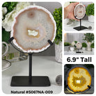 Special Smaller Natural Brazilian Agate Slices on Metal Stands Model #5067 by Brazil Gems - Brazil GemsBrazil GemsSpecial Smaller Natural Brazilian Agate Slices on Metal Stands Model #5067 by Brazil GemsSlices on Fixed Bases5067NA-009