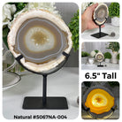 Special Smaller Natural Brazilian Agate Slices on Metal Stands Model #5067 by Brazil Gems - Brazil GemsBrazil GemsSpecial Smaller Natural Brazilian Agate Slices on Metal Stands Model #5067 by Brazil GemsSlices on Fixed Bases5067NA-004