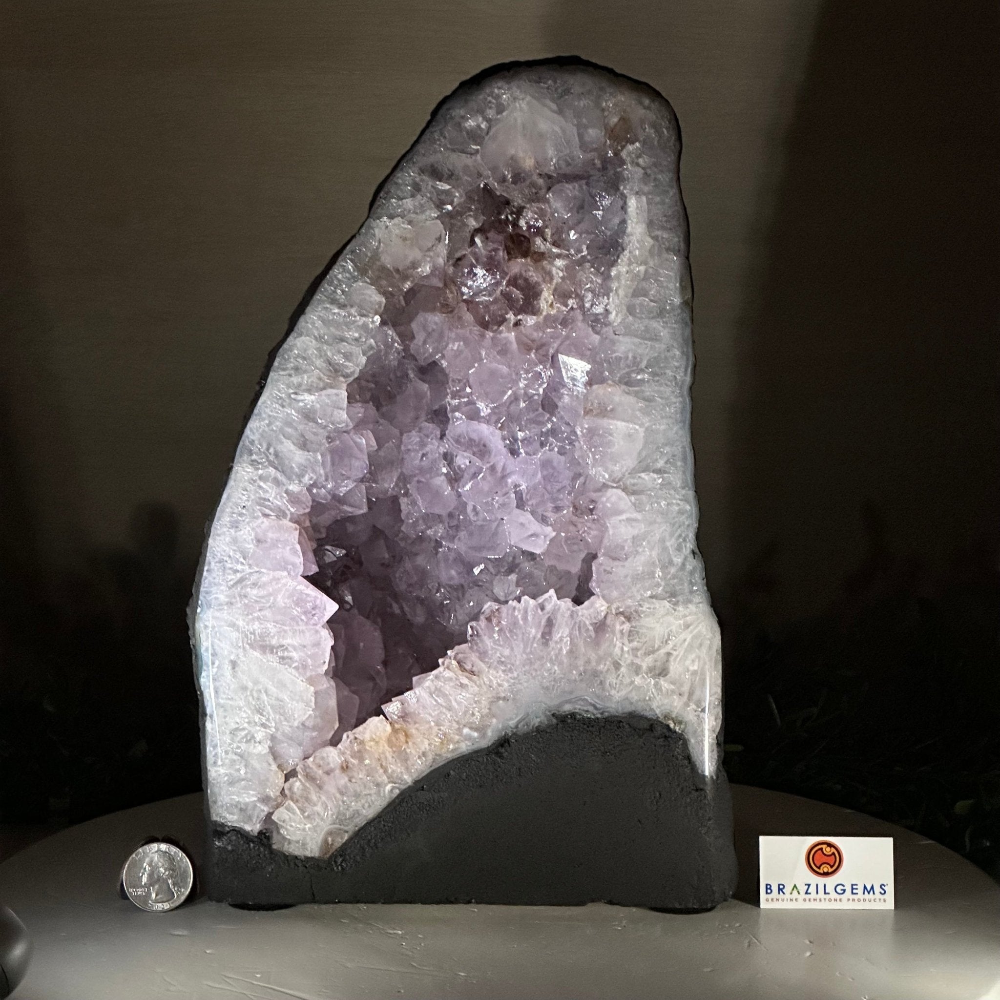 Standard Plus Quality Amethyst Cathedral, 14.4 lbs & 11.6" Tall #5601 - 1244 - Brazil GemsBrazil GemsStandard Plus Quality Amethyst Cathedral, 14.4 lbs & 11.6" Tall #5601 - 1244Cathedrals5601 - 1244